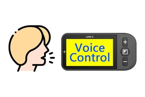 Luna S portable video magnifier voice activation feature